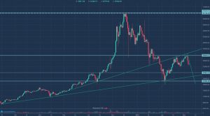 Kurs bitcoin - długi okres, linia trendu